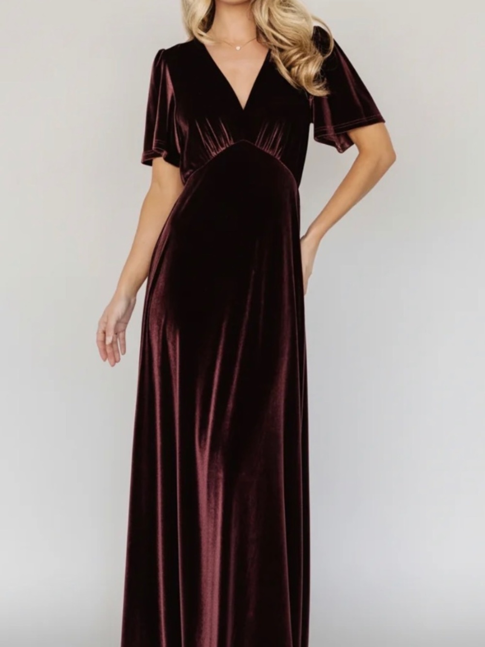 Baltic Born Vivian Velvet dress in Clove size Medium
